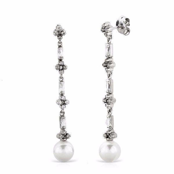 Pendientes Plata largos circonitas
