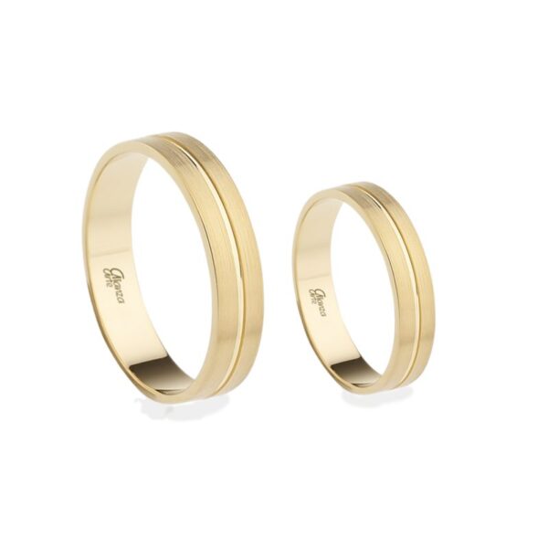 Alianza oro simétrica plana