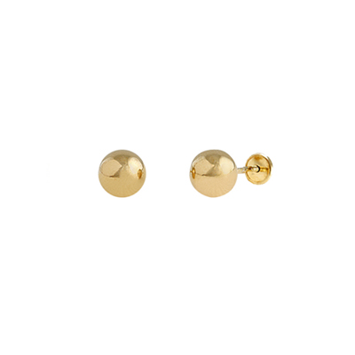 Pendientes oro bola 3mm