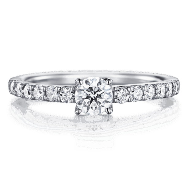 Anillo de compromiso con pavé
