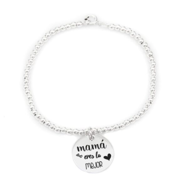 Pulsera medalla mensaje mamá