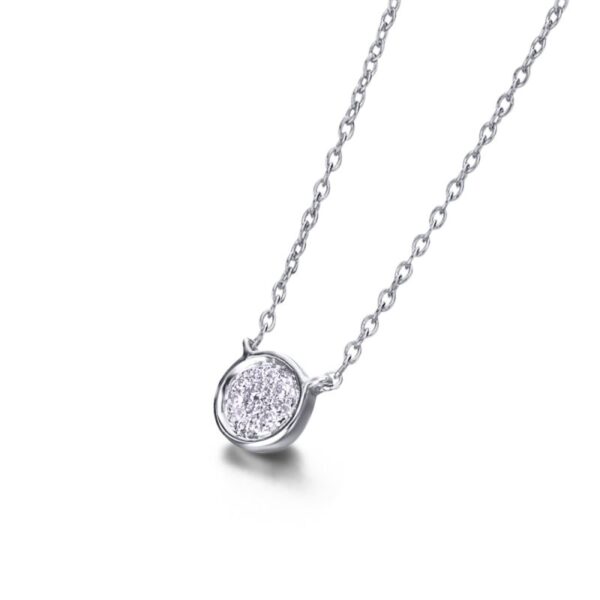 Collar Oro Blanco 18k Diamante