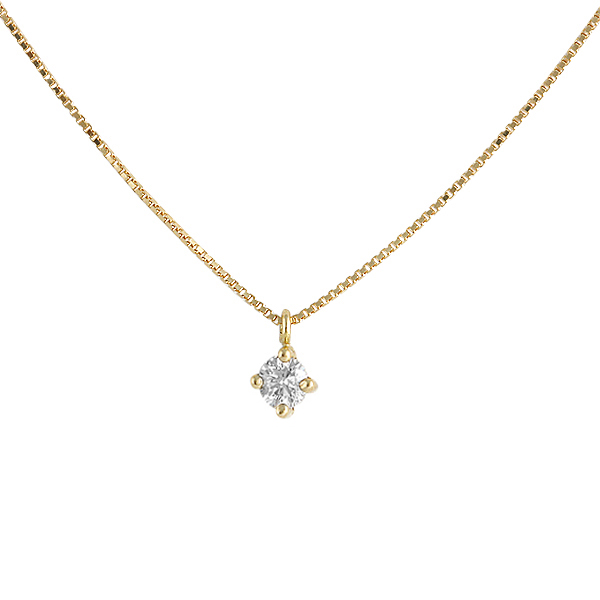 Collar Oro Blanco 18k Diamante