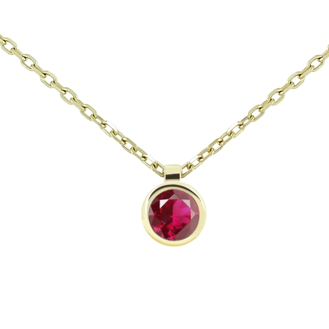 Collar Oro 18k Rubí