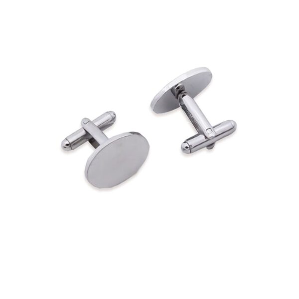 Gemelos Oval Acero