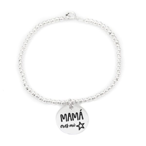 Pulsera medalla mensaje mamá