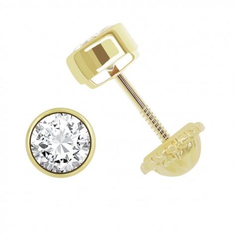 Pendiente Chatón Pequeño Oro 18k Circonita
