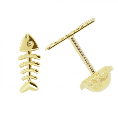 Pendiente Pequeño Oro 18k Espinas