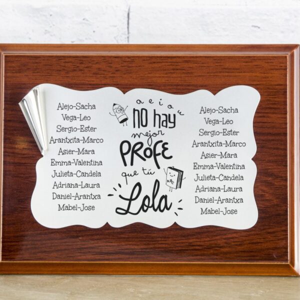 PLACA PERSONALIZADA PROFESORES