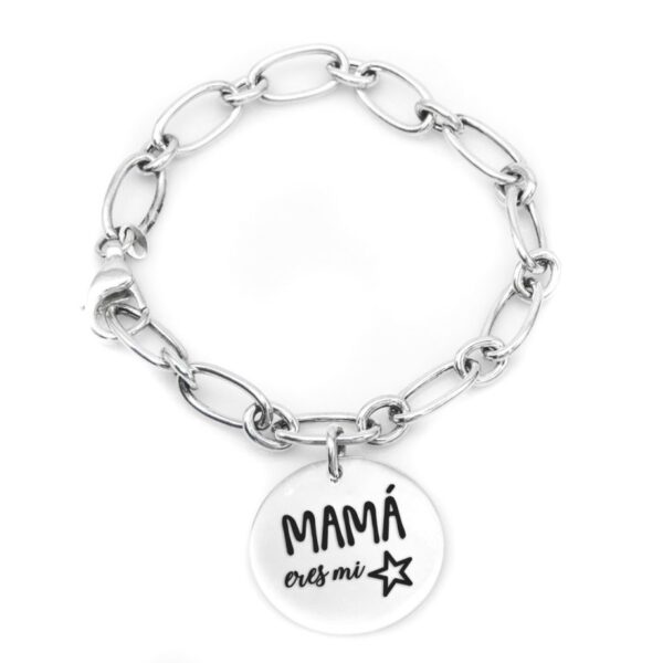 Pulsera medalla mamá estrella